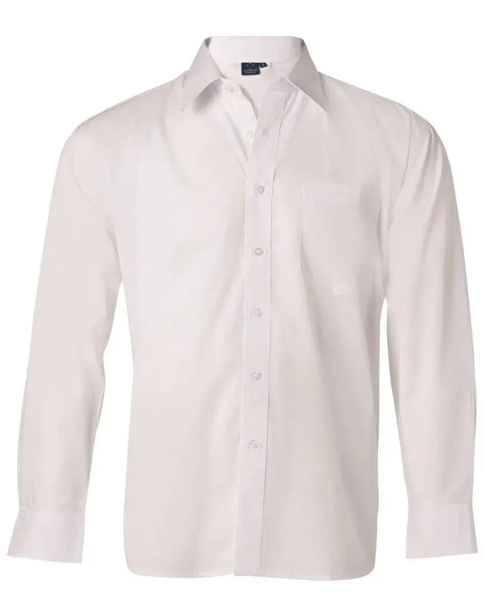 BENCHMARK Men's Poplin Long Sleeve Business Shirt BS01L Metro Workwear.